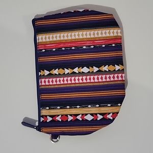 Thirty-one Mini Zipper Pouch - Purple Southwest Stripe